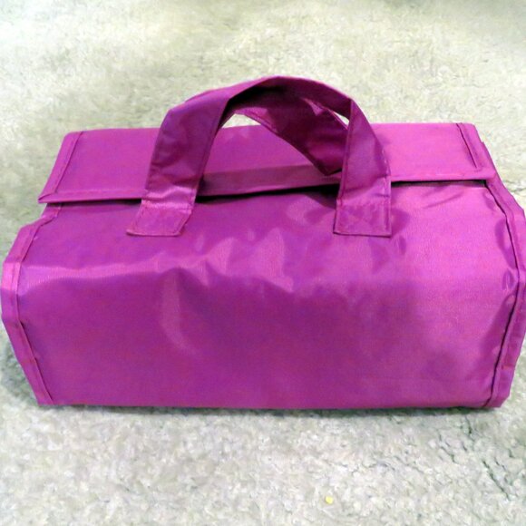 Joy Mangano JM New York Roll Up Makeup Beauty Jewelry Organizer - Purple Medium - Picture 14 of 15